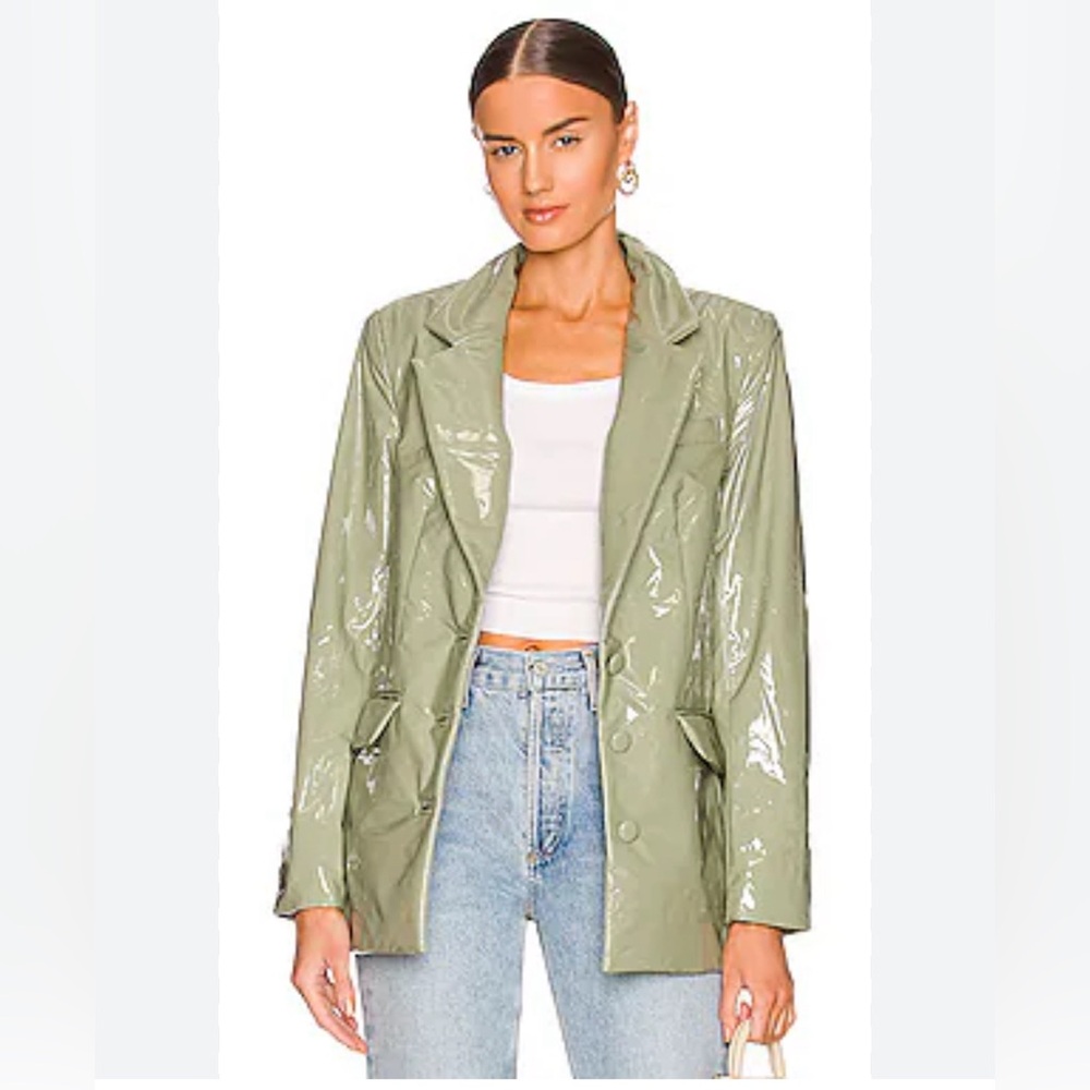 New! Camila Coelho Kaden Blazer‎ Jacket in Sage Size XS